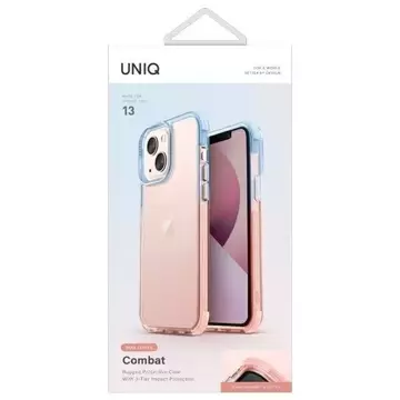 Etui na telefon UNIQ Combat Duo do iPhone 13 6,1" niebiesko-różowy/blue-pink