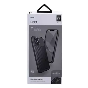 Etui na telefon UNIQ Hexa do iPhone 12 mini 5,4" czarny/midnight black