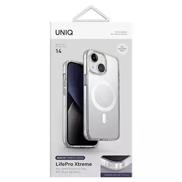 Etui na telefon UNIQ LifePro Xtreme do Apple iPhone 14 6,1" Magclick Charging przeźroczysty/frost clear