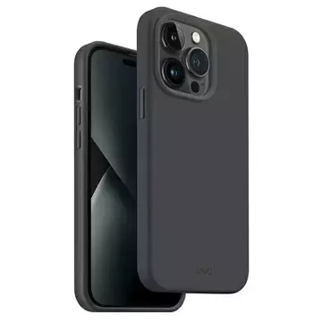 Etui na telefon UNIQ Lino Hue do Apple iPhone 14 Pro 6,1" Magclick Charging szary/charcoal grey