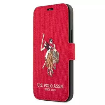 Etui na telefon US Polo Embroidery Collection book iPhone 12/12 Pro 6,1" czerwony/red