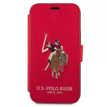 Etui na telefon US Polo Embroidery Collection book iPhone 12/12 Pro 6,1" czerwony/red