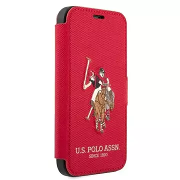 Etui na telefon US Polo Embroidery Collection book iPhone 12/12 Pro 6,1" czerwony/red