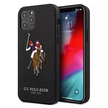 Etui na telefon US Polo Embroidery Collection iPhone 12/12 Pro 6,1" czarny/black 