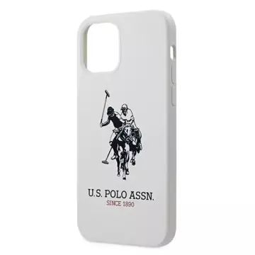 Etui na telefon US Polo Silicone Collection iPhone 12/12 Pro 6,1" biały/white