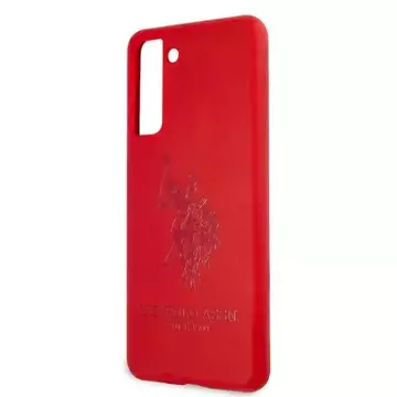 Etui na telefon US Polo Silicone On Tone do Samsung Galaxy S21 czerwony/red  