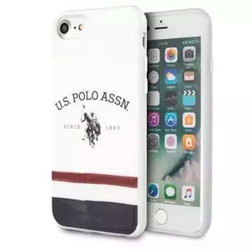 Etui na telefon US Polo Tricolor Pattern Collection iPhone 7/8/SE 2020 / SE 2022 biały/white