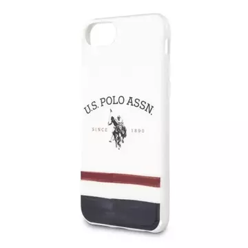 Etui na telefon US Polo Tricolor Pattern Collection iPhone 7/8/SE 2020 / SE 2022 biały/white