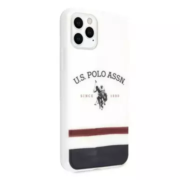 Etui na telefon US Polo USHCN65PCSTRB do Apple iPhone 11 Pro Max biały/white Tricolor Pattern Collection