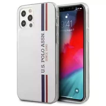 Etui na telefon US Polo USHCP12LPCUSSWH do Apple iPhone 12 Pro Max biały/white Tricolor Collection