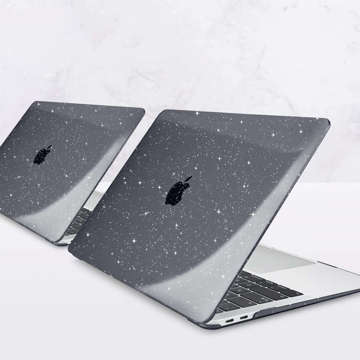 Etui obudowa Alogy Hard Case do Apple MacBook Air 13 M1 2020 Glitter Black + Nakładka na klawiaturę