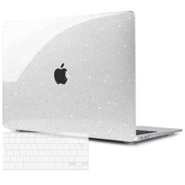 Etui obudowa Alogy Hard Case do Apple MacBook Air 13 M1 2020 Glitter Clear + Nakładka na klawiaturę