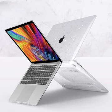 Etui obudowa Alogy Hard Case do Apple MacBook Air 13 M1 2020 Glitter Clear + Nakładka na klawiaturę