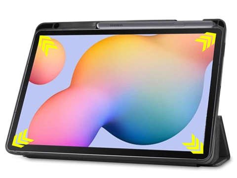 Etui obudowa Alogy Smart Case do Galaxy Tab S6 Lite 10.4 P610/P615 Czarny + Szkło