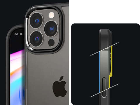 Etui obudowa case Spigen Ultra Hybrid do Apple iPhone 13 Pro Max Matte Black