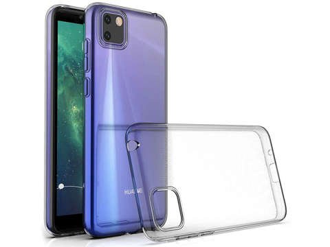 Etui obudowa case do Huawei Y5P silikonowe przezroczyste + Szkło Alogy