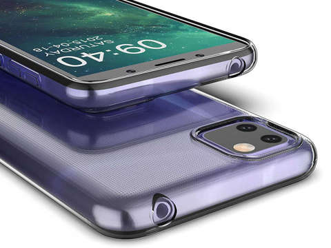 Etui obudowa case do Huawei Y5P silikonowe przezroczyste + Szkło Alogy