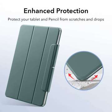 Etui obudowa magnetyczna Pencil ESR Rebound do iPad Pro 12.9 2020/2021 Forest Green