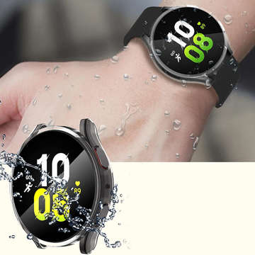 Etui ochronne 2w1 nakładka z osłoną na ekran Alogy do Samsung Galaxy Watch 5 40mm Clear