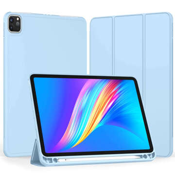 Etui ochronne Alogy Book Cover Pencil Case obudowa z miejscem na rysik do Apple iPad Air 4 2020/ 5 2022/ iPad Pro 11 Niebieskie + Szkło