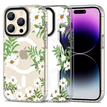 Etui ochronne MagMood do MagSafe do iPhone 15 Pro Max spring daisy