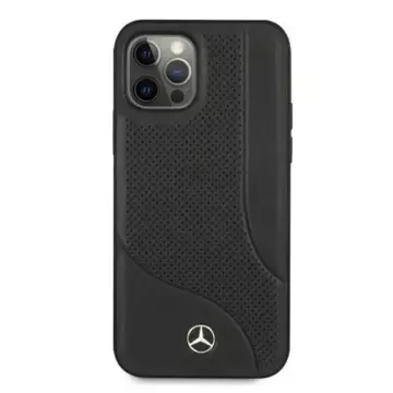 Etui ochronne Mercedes MEHCP12LCDOBK do Apple iPhone 12 Pro Max 6,7" czarny/black hardcase Leather Perforated Area