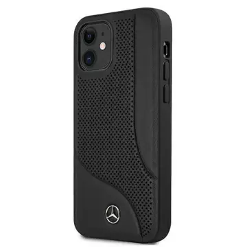 Etui ochronne Mercedes MEHCP12SCDOBK do Apple iPhone 12 Mini 5,4" czarny/black hardcase Leather Perforated Area