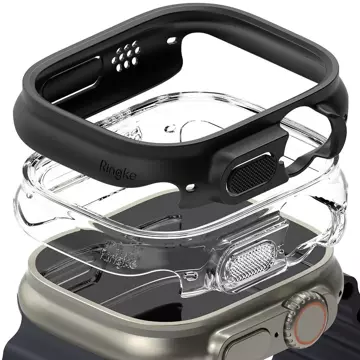 Etui ochronne Ringke Slim 2-Pac do Apple Watch Ultra (49mm) Clear & Matte Black