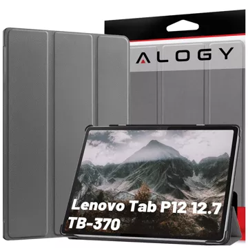 Etui ochronne do Lenovo Tab P12 12.7 TB-370 obudowa na tablet Alogy Book Cover Case Szare