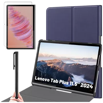 Etui ochronne do Lenovo Tab Plus 11.5" 2024 TB351FU Alogy Book Cover Case obudowa na tablet Granatowe