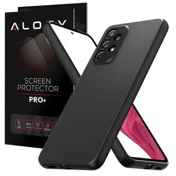 Etui ochronne do telefonu Alogy Thin Soft Case do Samsung Galaxy A53 / A53 5G czarne + Szkło
