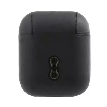 Etui ochronne na słuchawki BMW do AirPods cover granatowy/navy Geniune Leather Silver Logo 