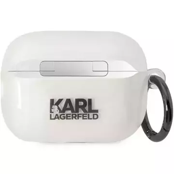 Etui ochronne na słuchawki Karl Lagerfeld KLAP2HNCHTCT do Apple AirPods Pro 2 cover transparent Ikonik Choupette