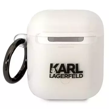 Etui ochronne na słuchawki Karl Lagerfeld do AirPods 1/2 cover transparent Karl`s Head 