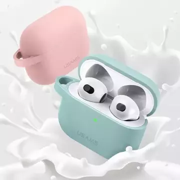 Etui ochronne na słuchawki USAMS do Apple AirPods 3 silicon różowy/pink BH741AP03 (US-BH741)