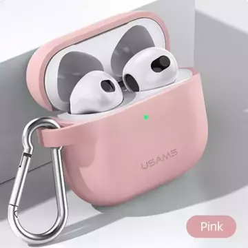 Etui ochronne na słuchawki USAMS do Apple AirPods 3 silicon różowy/pink BH741AP03 (US-BH741)