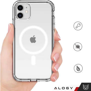 Etui ochronne na telefon Alogy MagSafe Clear Case do Apple iPhone 11 pancerne Przezroczyste + Szkło