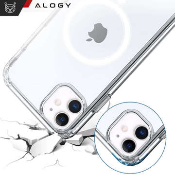 Etui ochronne na telefon Alogy MagSafe Clear Case do Apple iPhone 11 pancerne Przezroczyste + Szkło