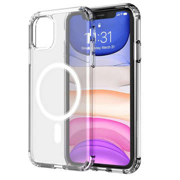 Etui ochronne na telefon Alogy MagSafe Clear Case do Apple iPhone 11 pancerne Przezroczyste + Szkło