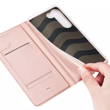 Etui ochronne na telefon Dux Ducis Skin Pro do Samsung Galaxy S23+ pokrowiec z klapką portfel na kartę podstawka różowe