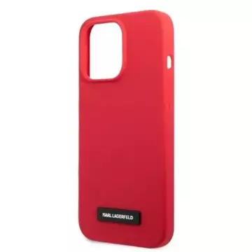 Etui ochronne na telefon Karl Lagerfeld KLHCP13LSLMP1R do Apple iPhone 13 Pro / 13 6,1" hardcase czerwony/red Silicone Plaque