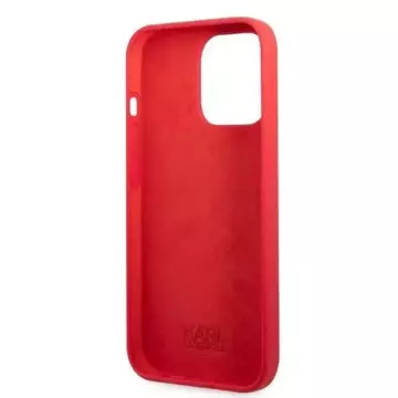 Etui ochronne na telefon Karl Lagerfeld KLHCP13LSLMP1R do Apple iPhone 13 Pro / 13 6,1" hardcase czerwony/red Silicone Plaque