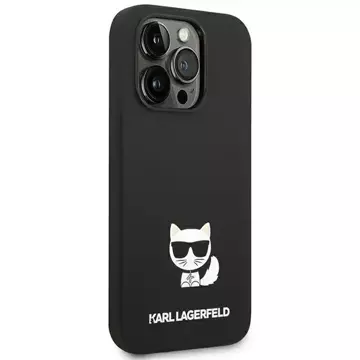 Etui ochronne na telefon Karl Lagerfeld KLHCP14LSLCTBK do Apple iPhone 14 Pro 6,1" hardcase czarny/black Silicone Choupette Body