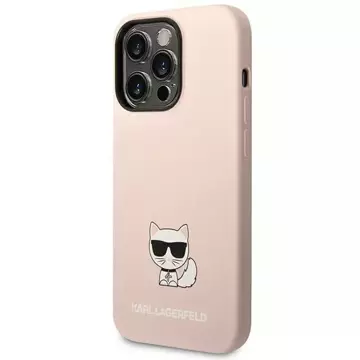 Etui ochronne na telefon Karl Lagerfeld KLHCP14LSLCTPI do Apple iPhone 14 Pro 6,1" hardcase jasnoróżowy/light pink Silicone Choupette Body