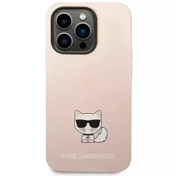 Etui ochronne na telefon Karl Lagerfeld KLHCP14LSLCTPI do Apple iPhone 14 Pro 6,1" hardcase jasnoróżowy/light pink Silicone Choupette Body