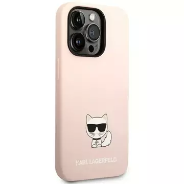 Etui ochronne na telefon Karl Lagerfeld KLHCP14LSLCTPI do Apple iPhone 14 Pro 6,1" hardcase jasnoróżowy/light pink Silicone Choupette Body