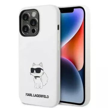 Etui ochronne na telefon Karl Lagerfeld KLHCP14LSNCHBCH do Apple iPhone 14 Pro 6,1" hardcase biały/white Silicone Choupette