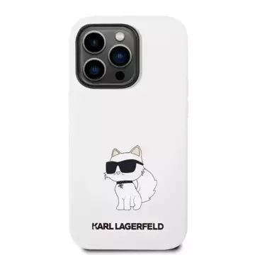 Etui ochronne na telefon Karl Lagerfeld KLHCP14LSNCHBCH do Apple iPhone 14 Pro 6,1" hardcase biały/white Silicone Choupette