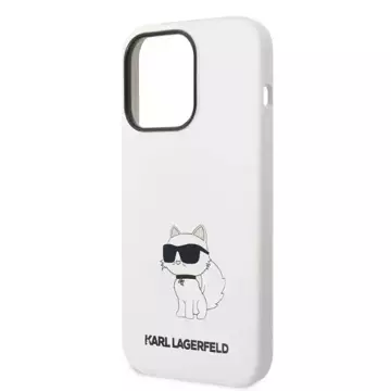 Etui ochronne na telefon Karl Lagerfeld KLHCP14LSNCHBCH do Apple iPhone 14 Pro 6,1" hardcase biały/white Silicone Choupette