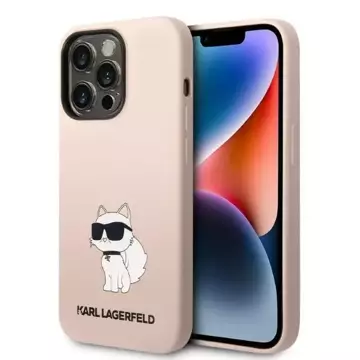 Etui ochronne na telefon Karl Lagerfeld KLHCP14LSNCHBCP do Apple iPhone 14 Pro 6,1" hardcase różowy/pink Silicone Choupette